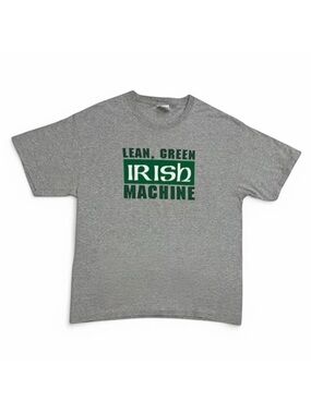 Hanes Lean Green Irish Machine Graphic Tee Size Large